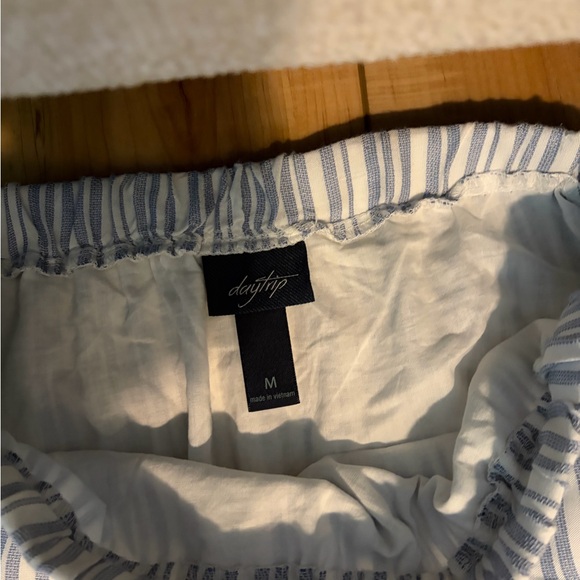 Daytrip Blue and White Tiered Maxi Skirt - Picture 2 of 3